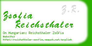 zsofia reichsthaler business card